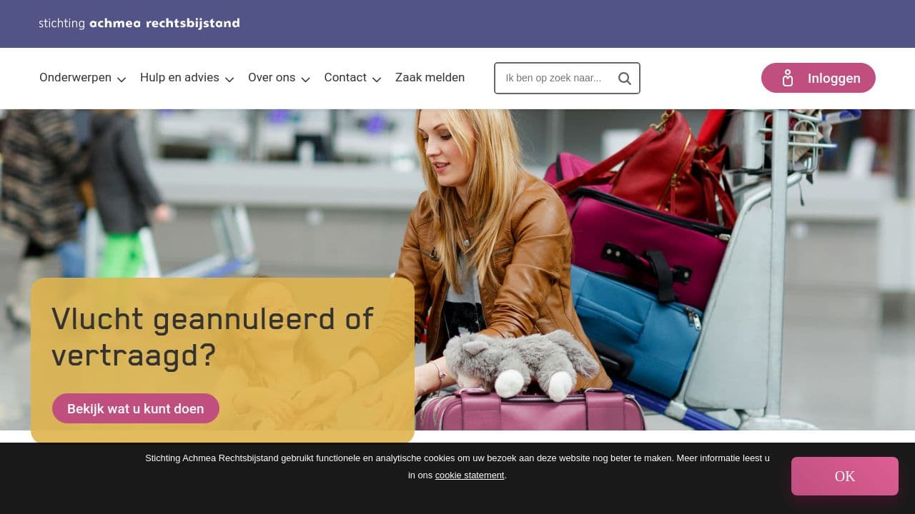 Stichting Achmea rechtsbijstand website screenshot