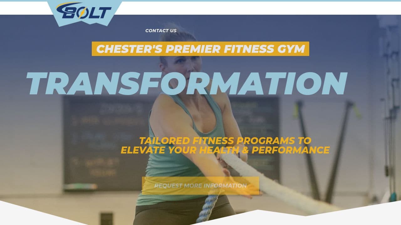 Bolt Fitness and Performance website screenshot