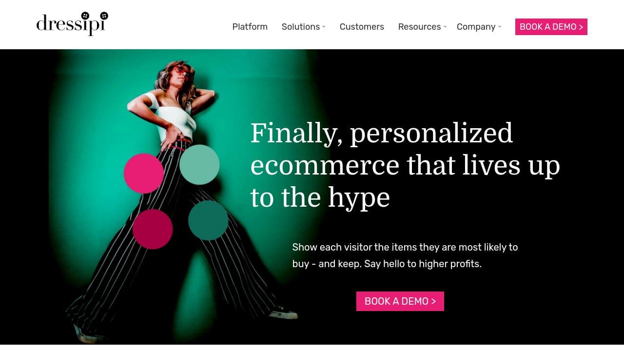Dressipi website screenshot