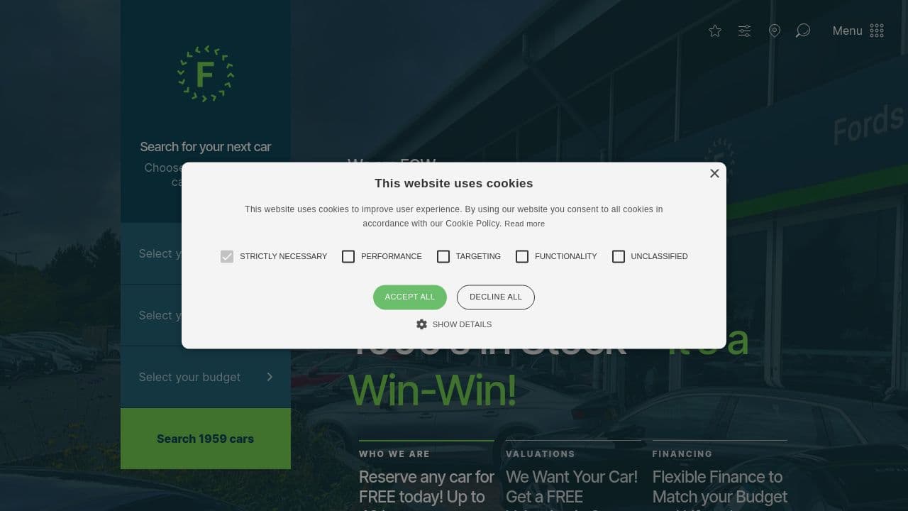 FOW website screenshot