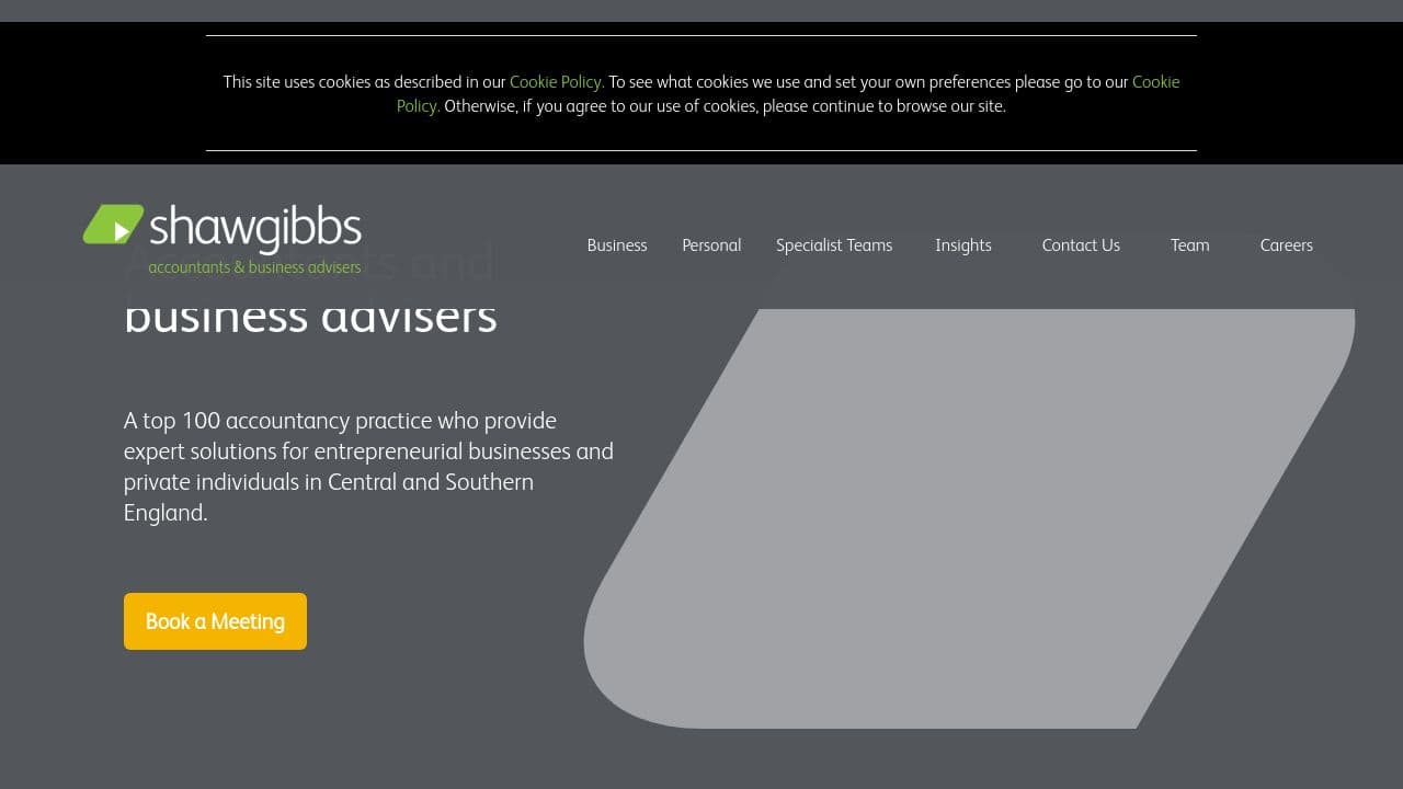 Shaw Gibbs website screenshot