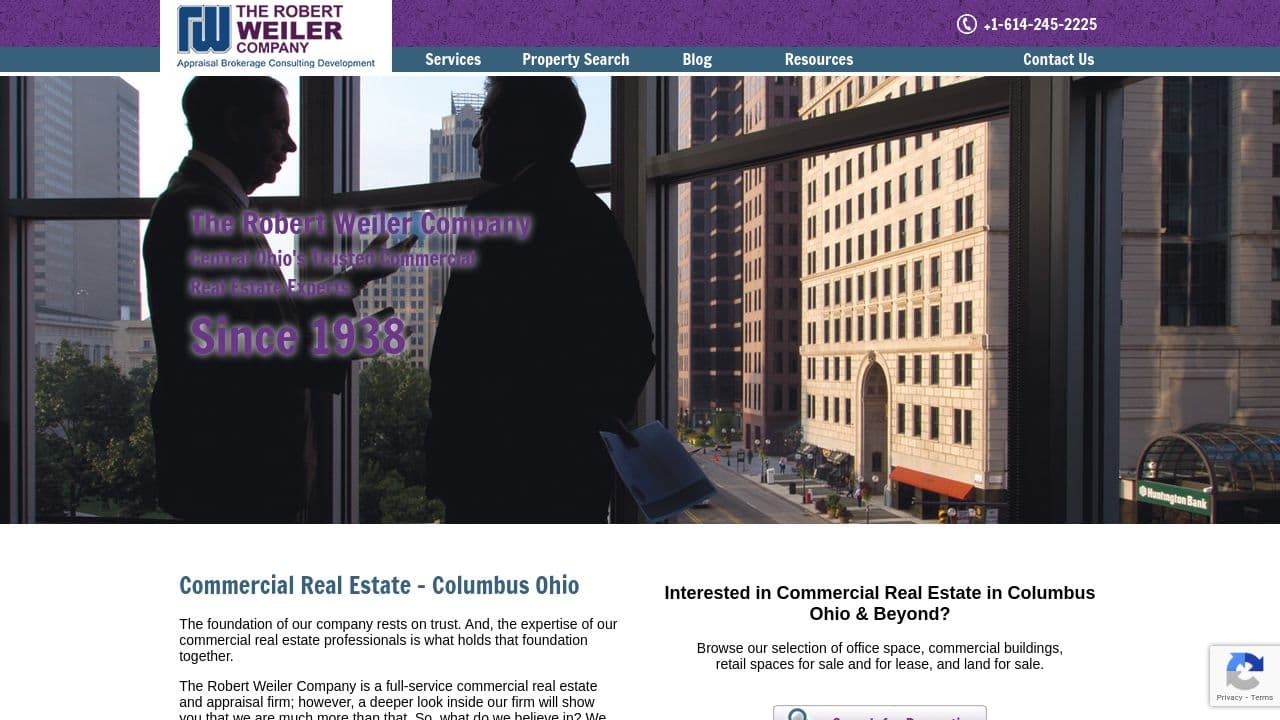 The Robert Weiler Company website screenshot