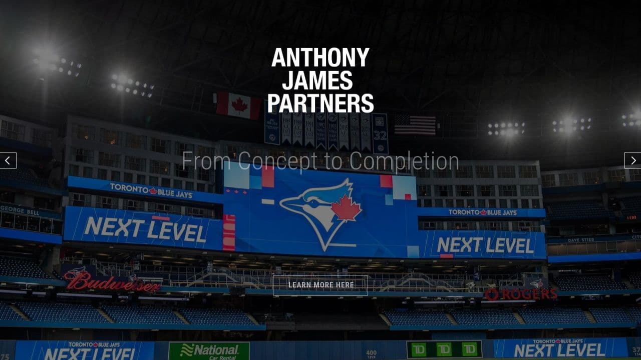 Anthony James Partners (AJP) website screenshot