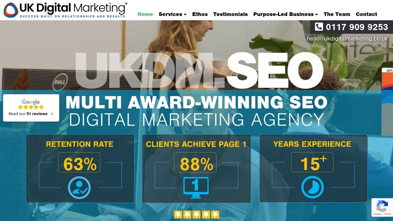 UK Digital Marketing®- Multi Award-Winning SEO Agency website screenshot