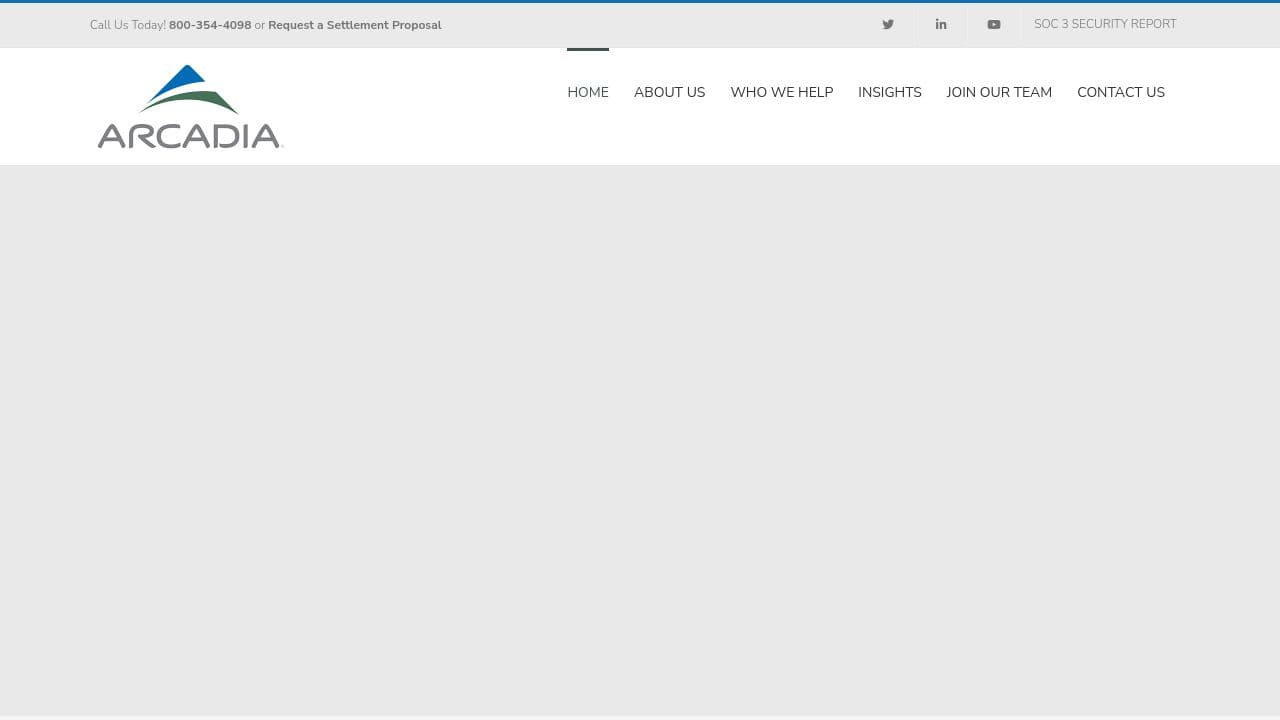 Arcadia Settlements Group website screenshot
