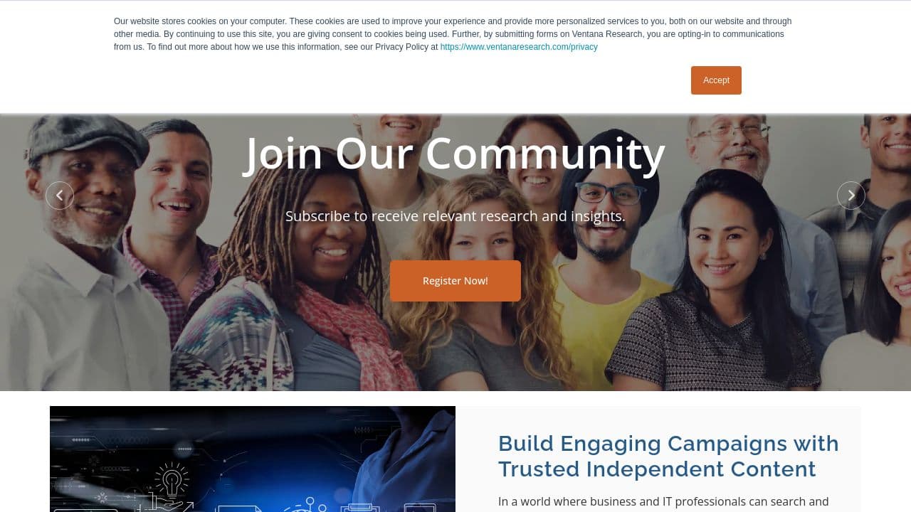 Ventana Research website screenshot