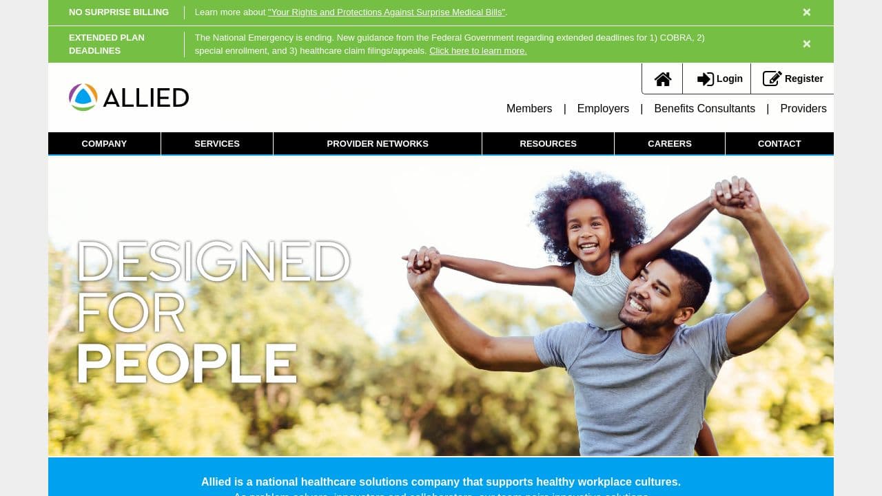 Allied Benefit Systems website screenshot