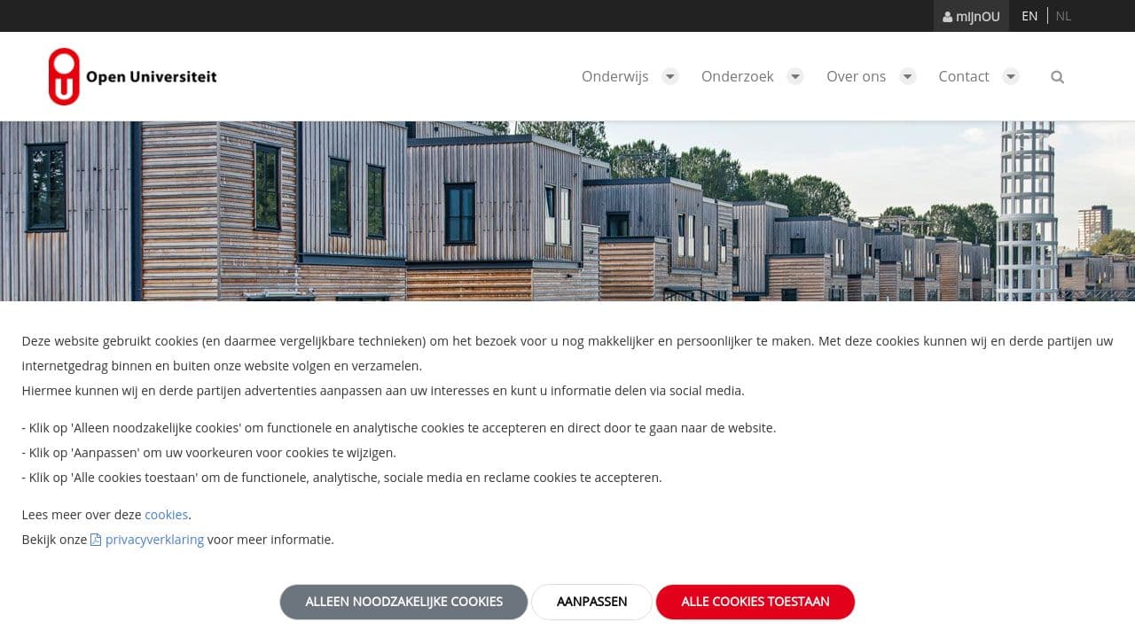 Open Universiteit website screenshot