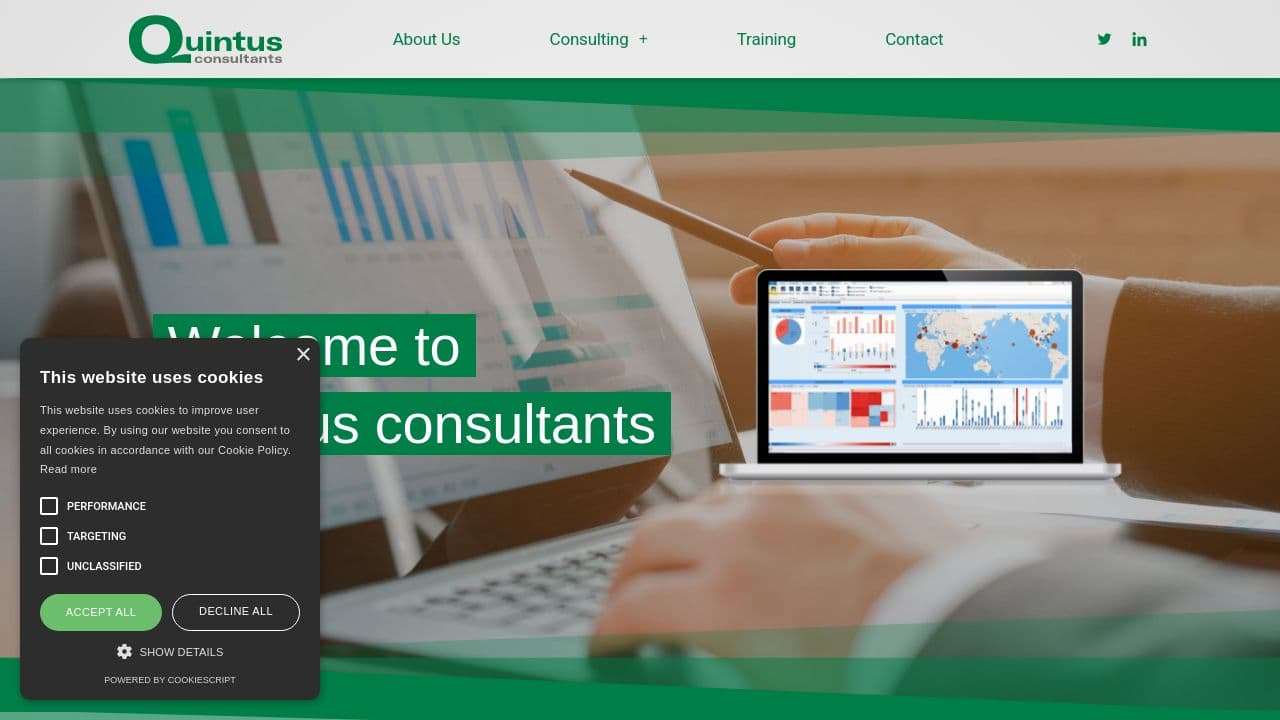 Quintus consultants website screenshot