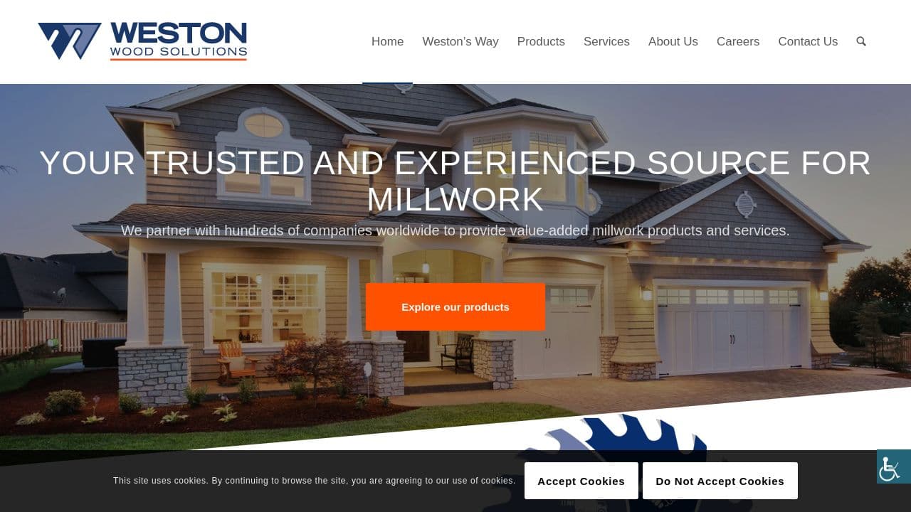 Weston Wood Solutions website screenshot