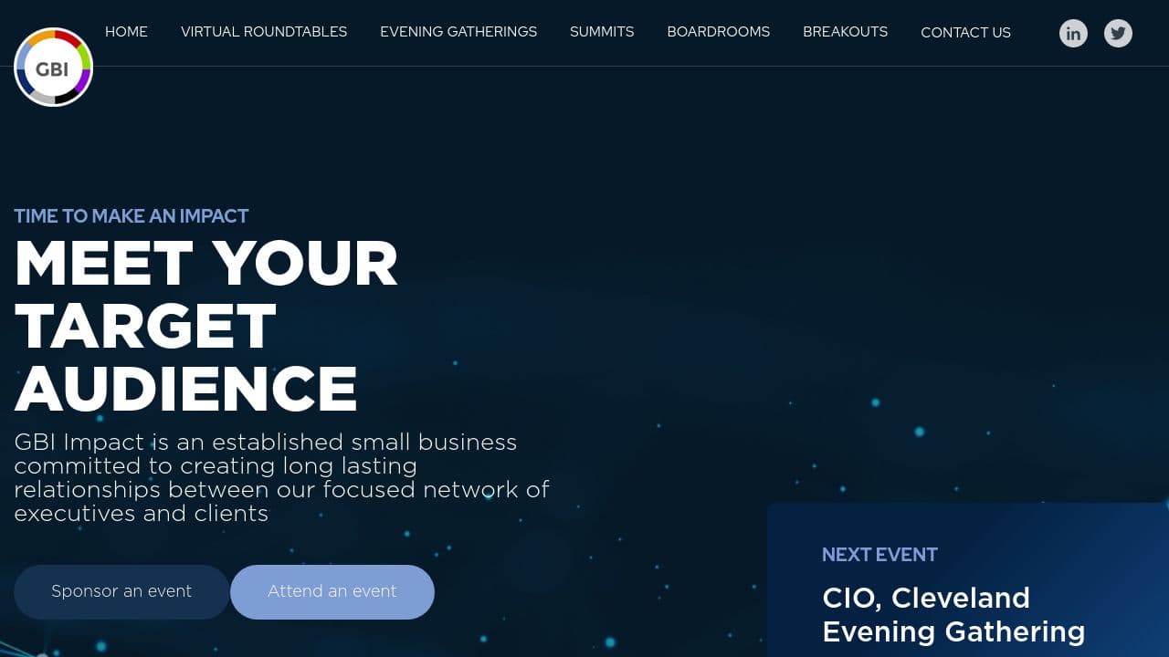 GBI Impact website screenshot