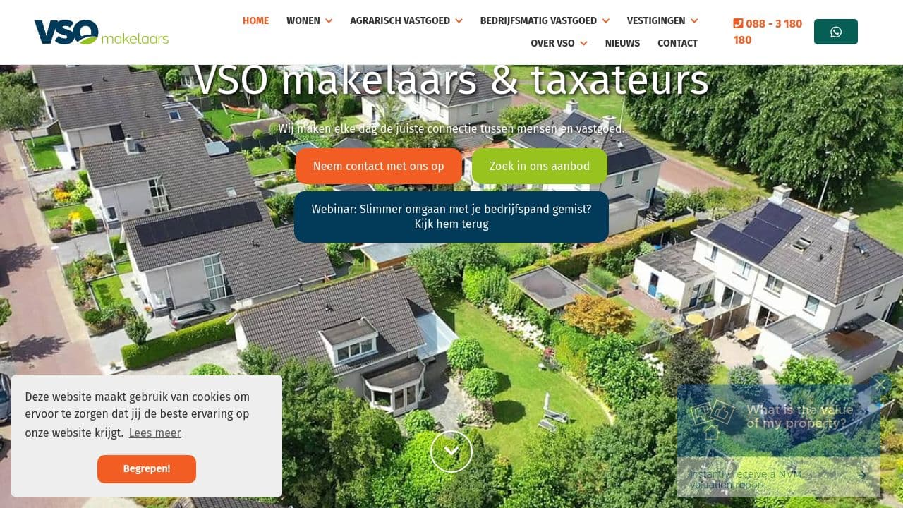 VSO Malestein makelaars website screenshot
