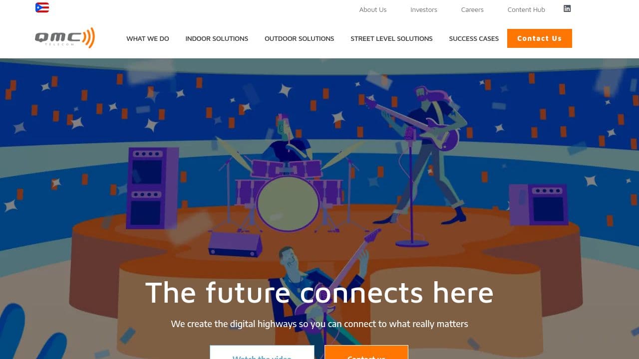 QMC Telecom International  website screenshot