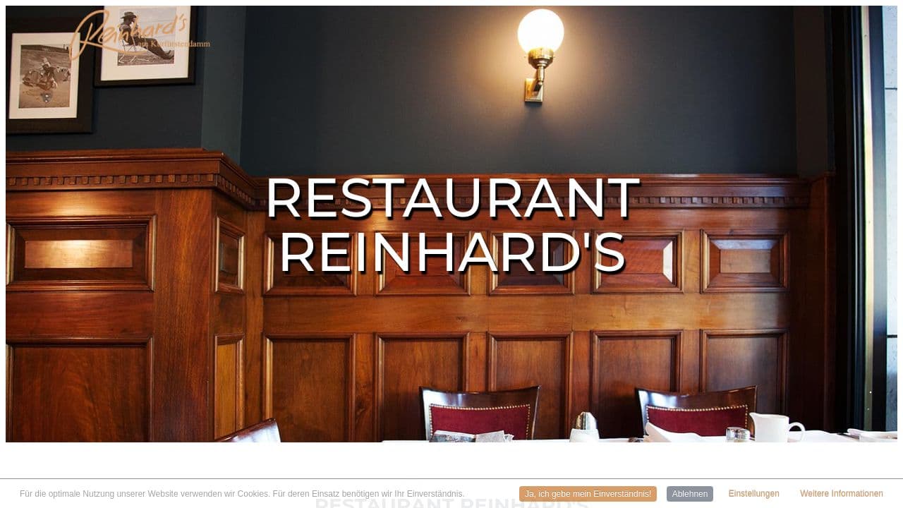 Restaurant Reinhards Im Kempinski Berlin website screenshot