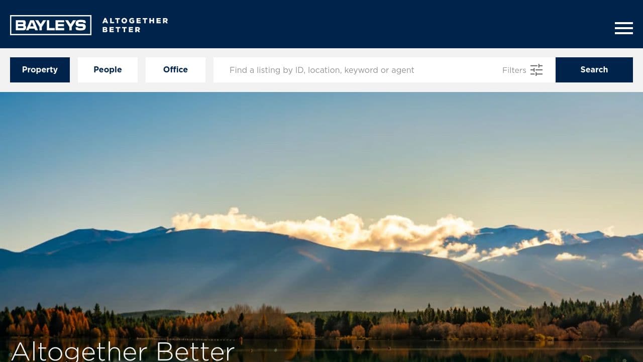 Bayleys Real Estate website screenshot