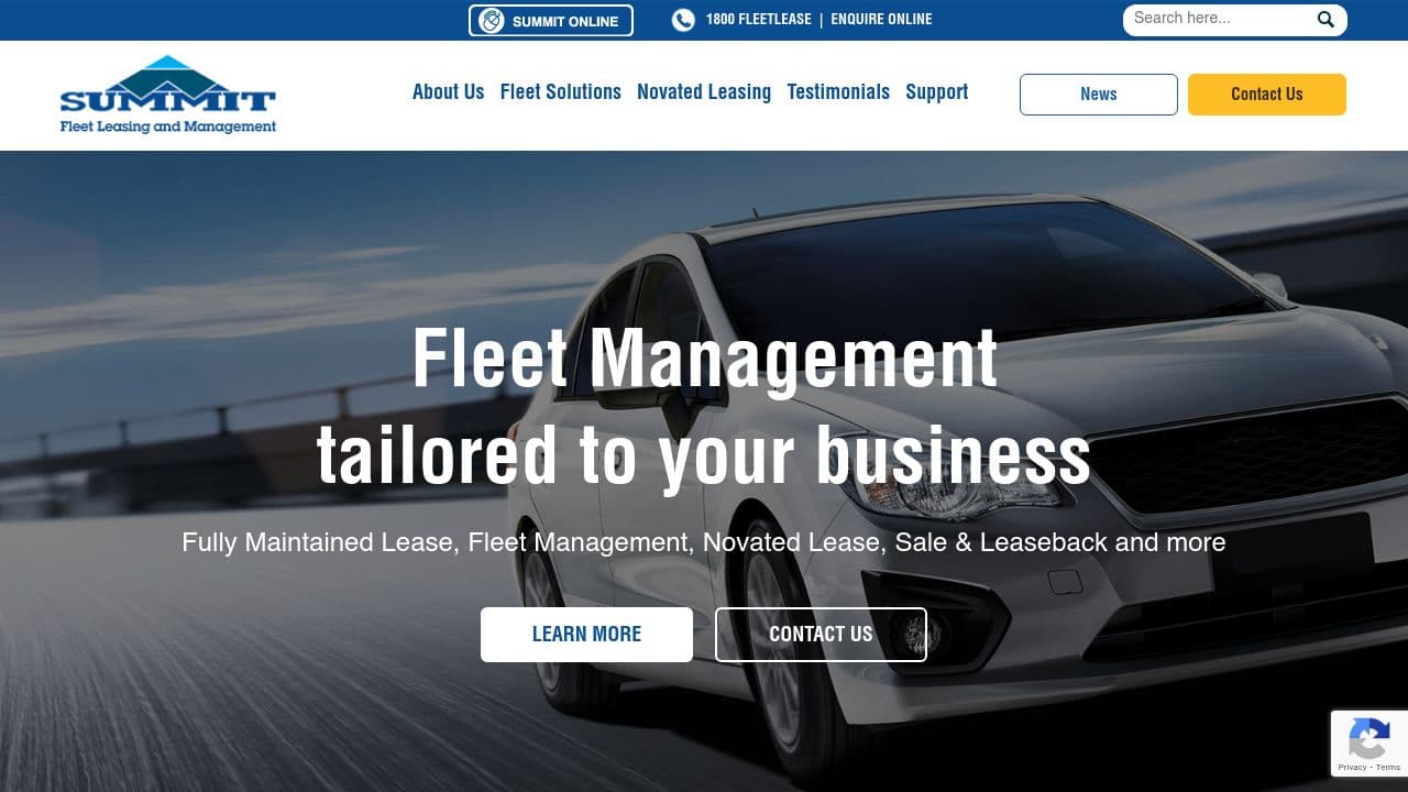 Summit Fleet Leasing and Management website screenshot