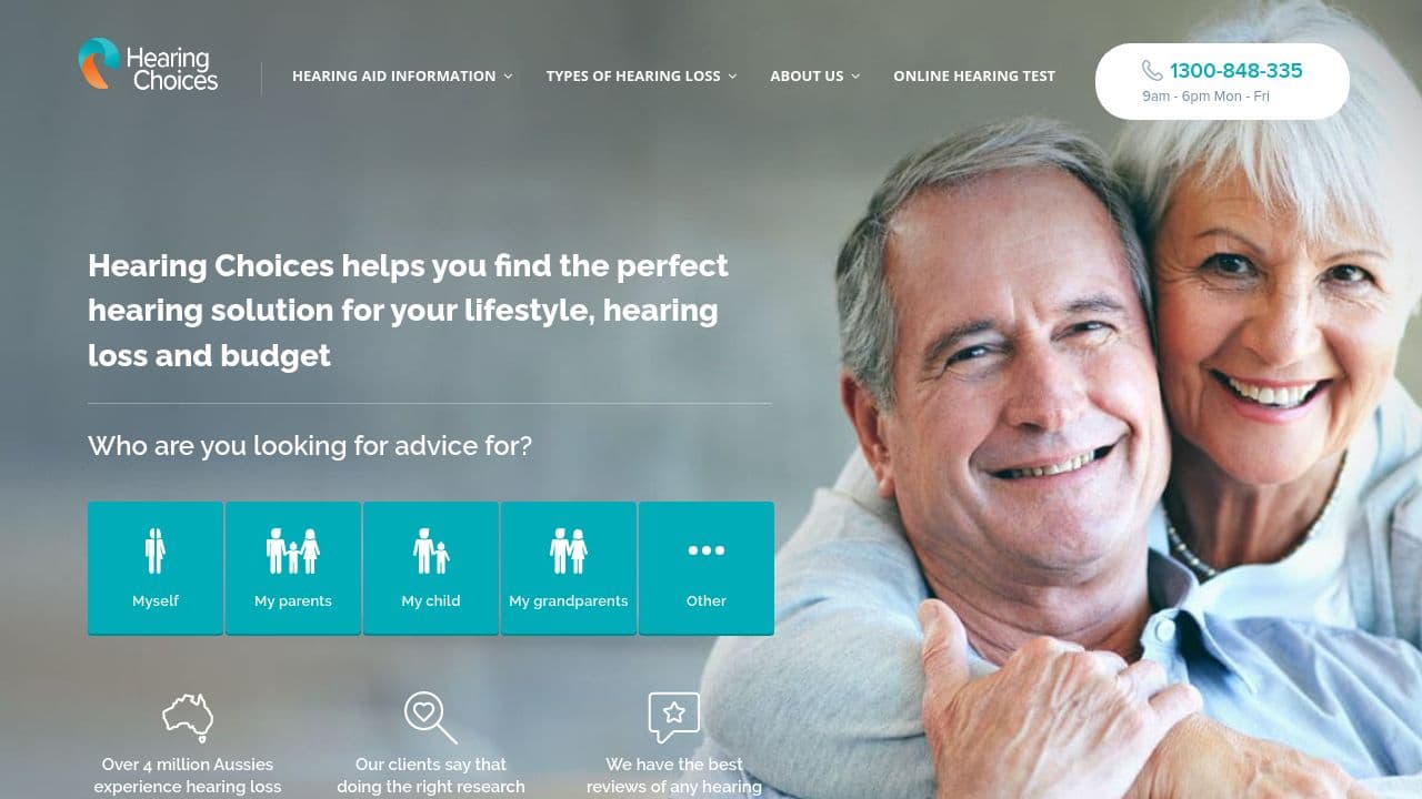 Hearing Choices website screenshot