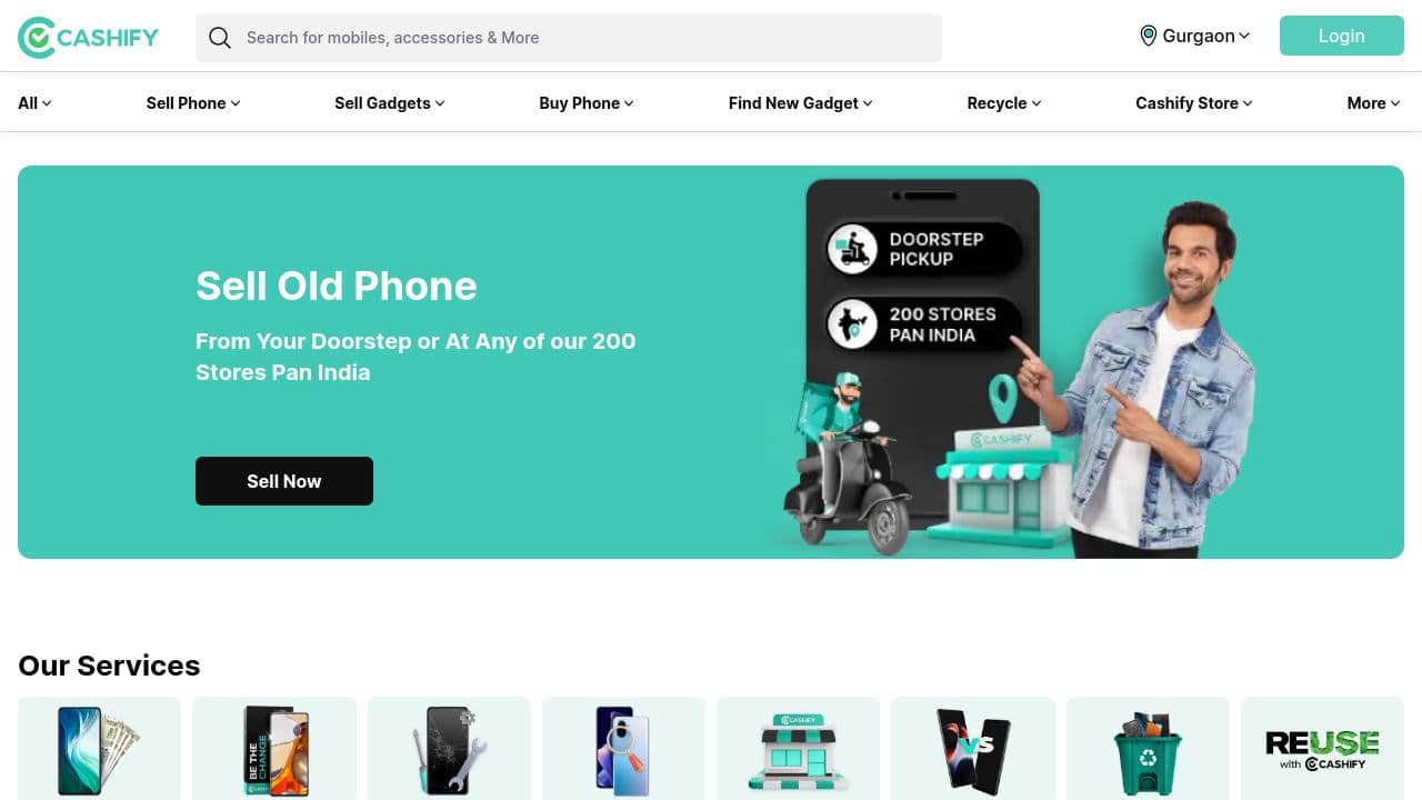 Cashify website screenshot