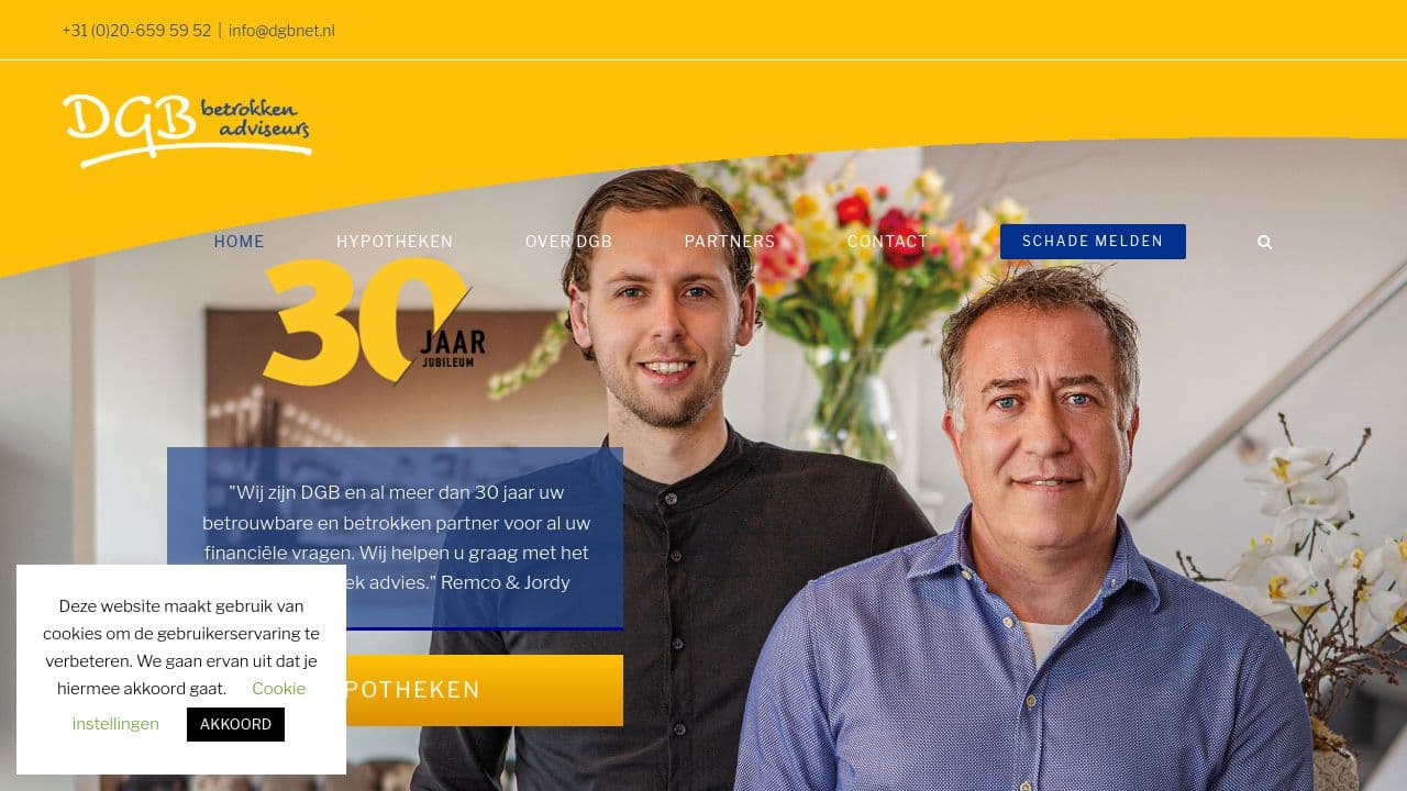 DGB Betrokken adviseurs website screenshot