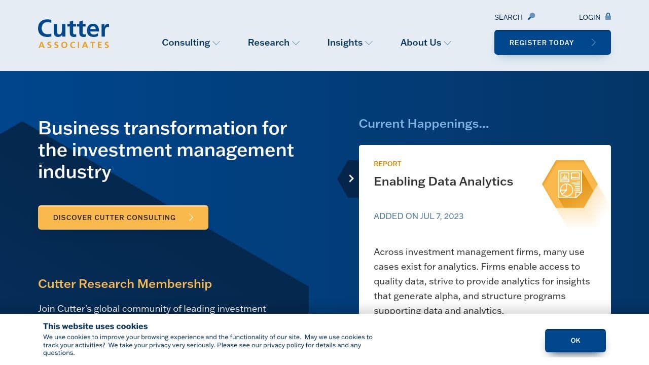 Cutter Associates website screenshot