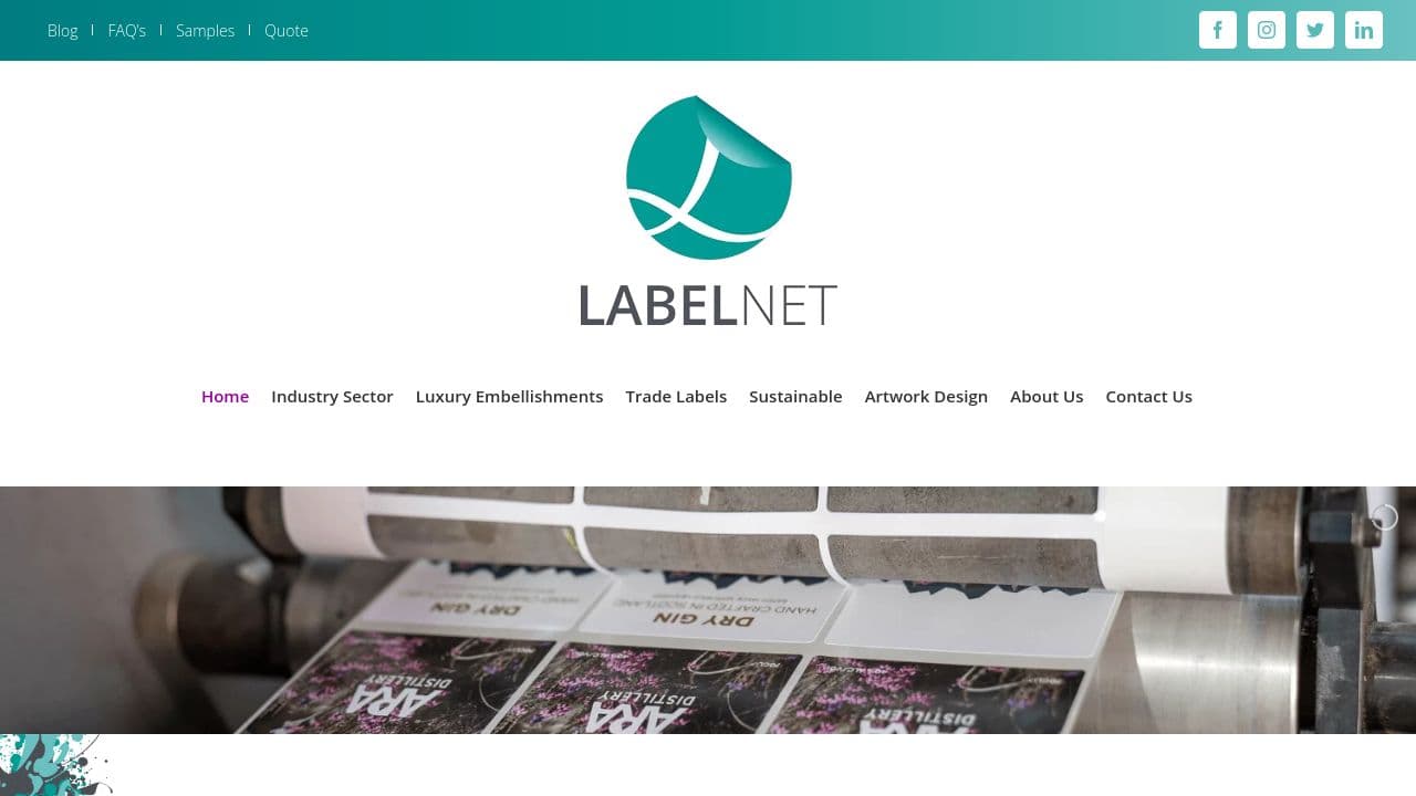 Labelnet website screenshot