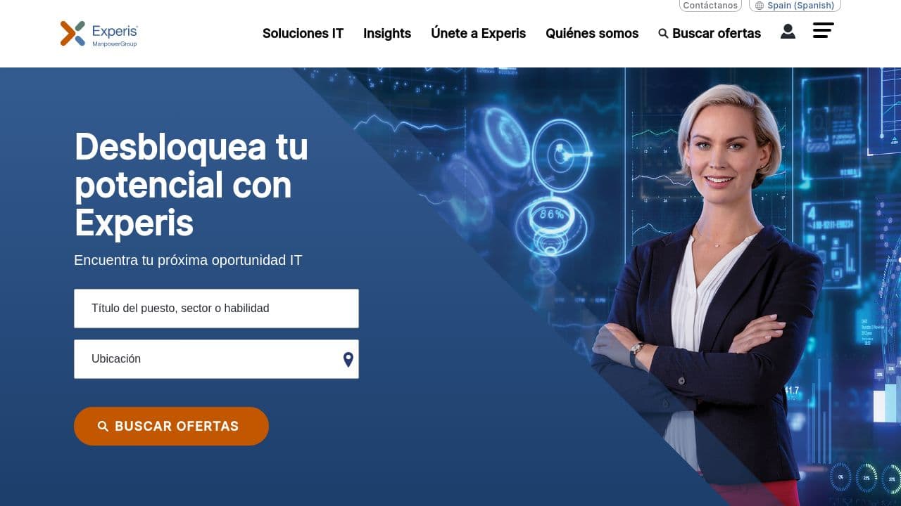 Experis España website screenshot
