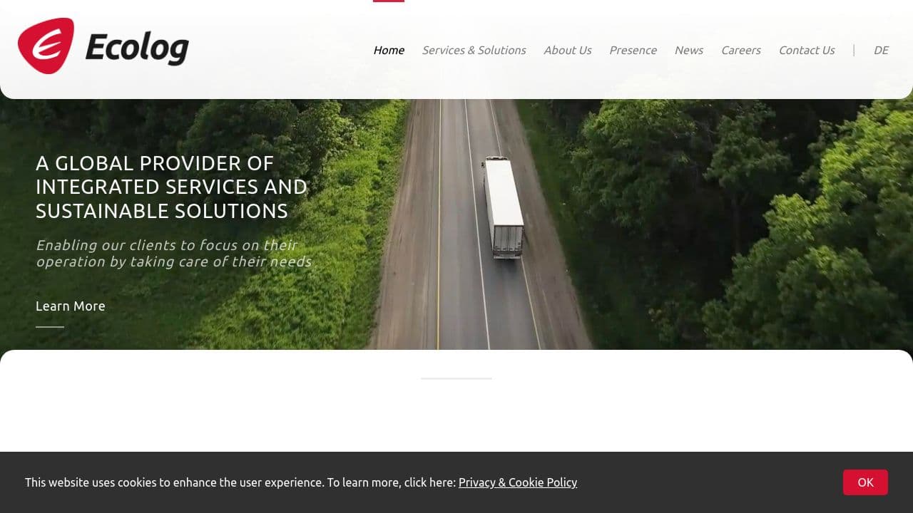 Ecolog International website screenshot