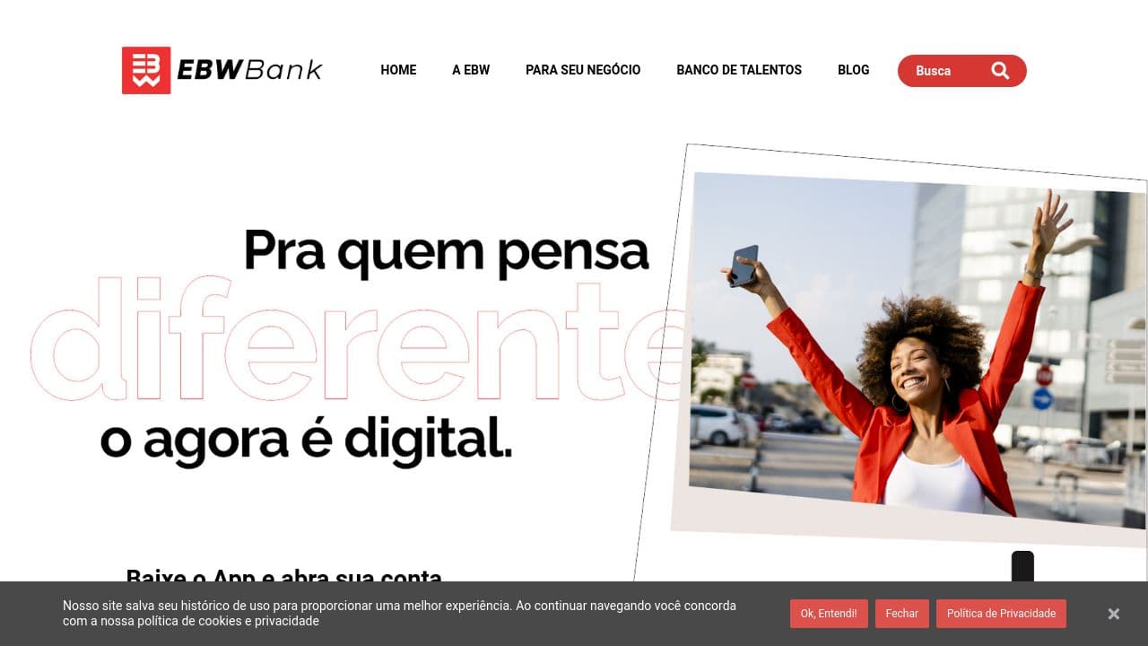 EBW Bank website screenshot