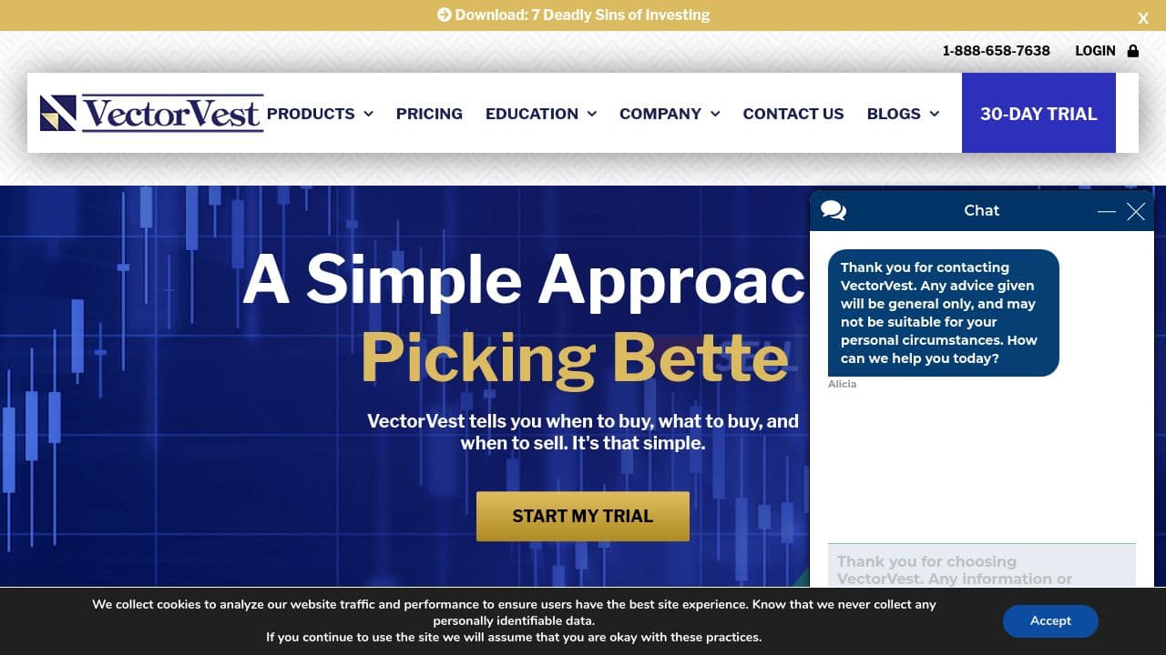 VectorVest, Inc website screenshot