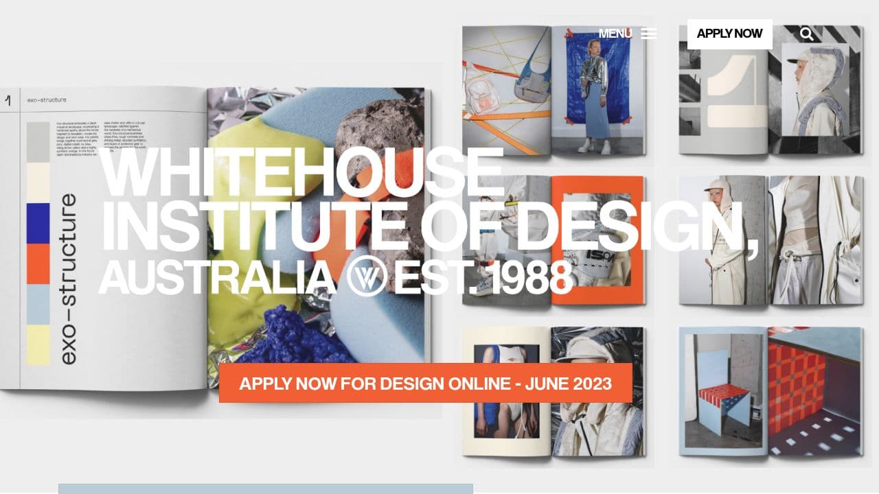 whitehouse institute of design website screenshot