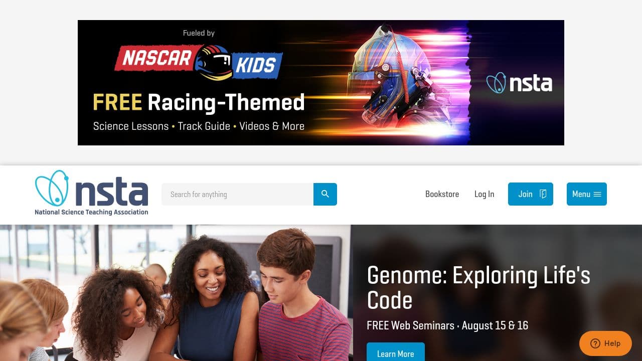 National Science Teaching Association website screenshot