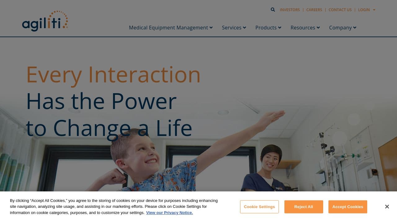 Universal Hospital Services website screenshot