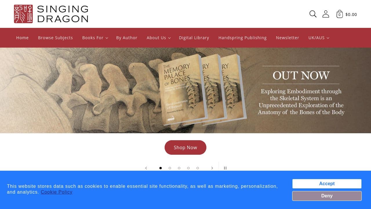 Handspring Publishing Limited website screenshot