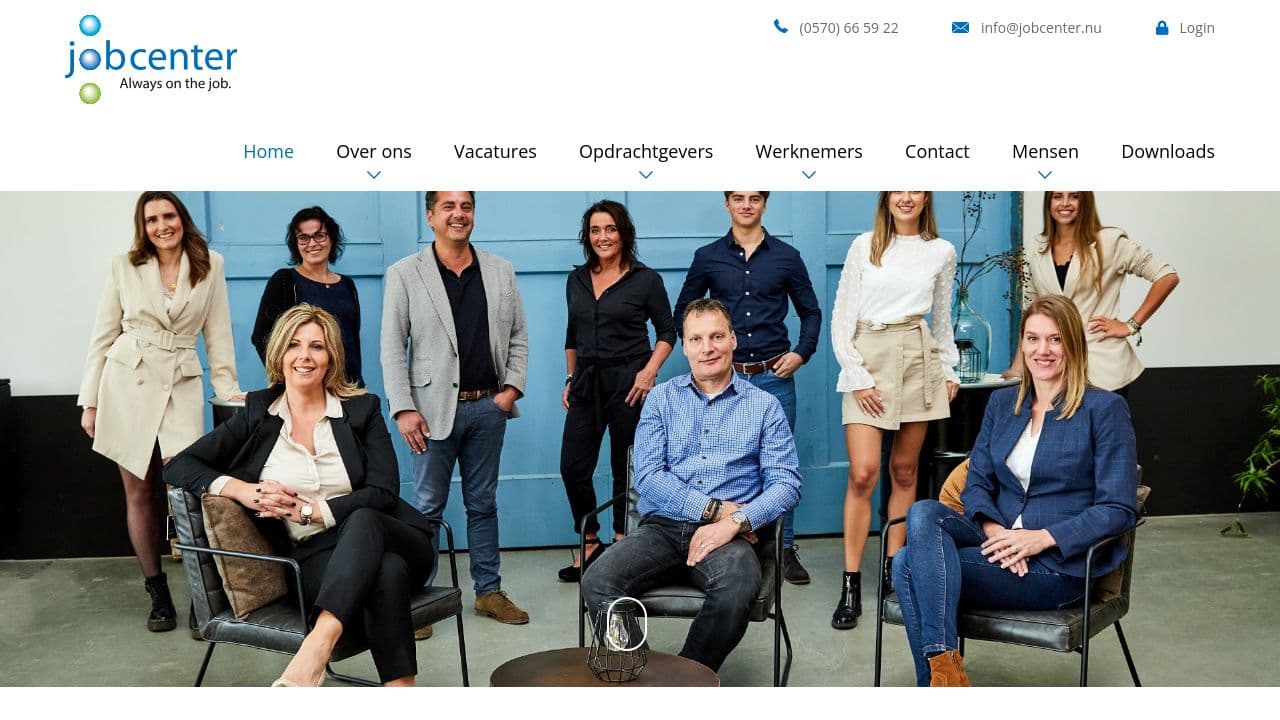 Jobcenter website screenshot