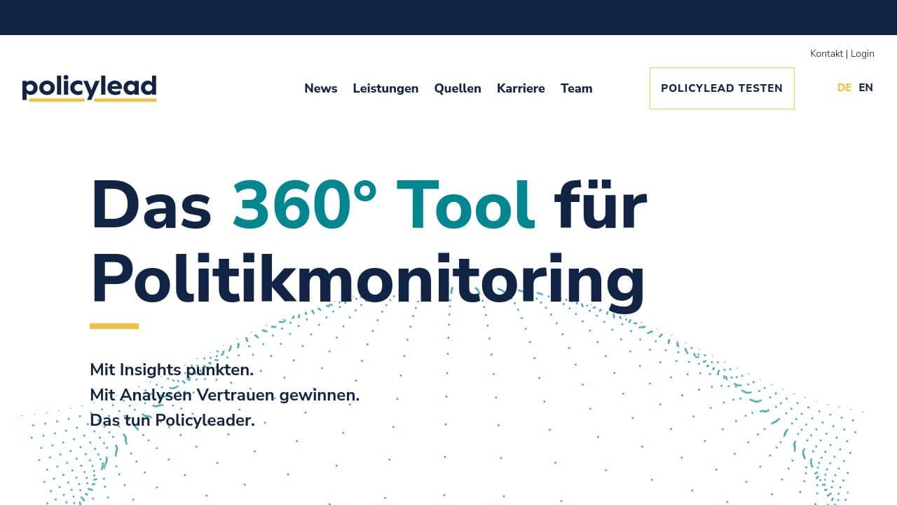 Policylead website screenshot