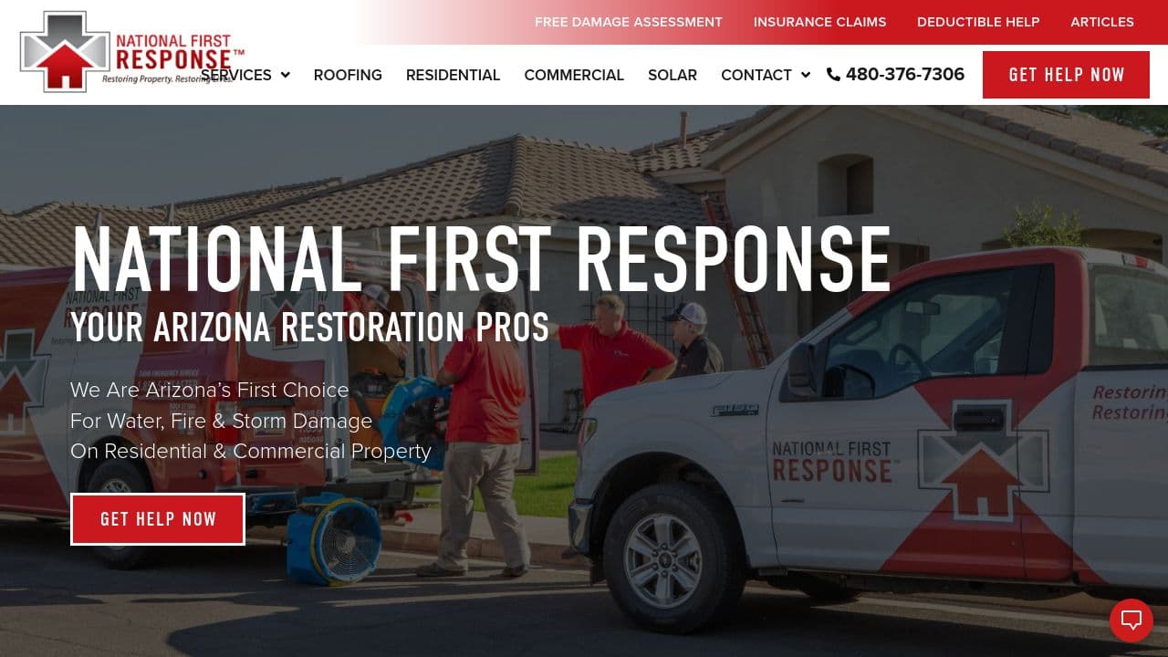 National First Response website screenshot