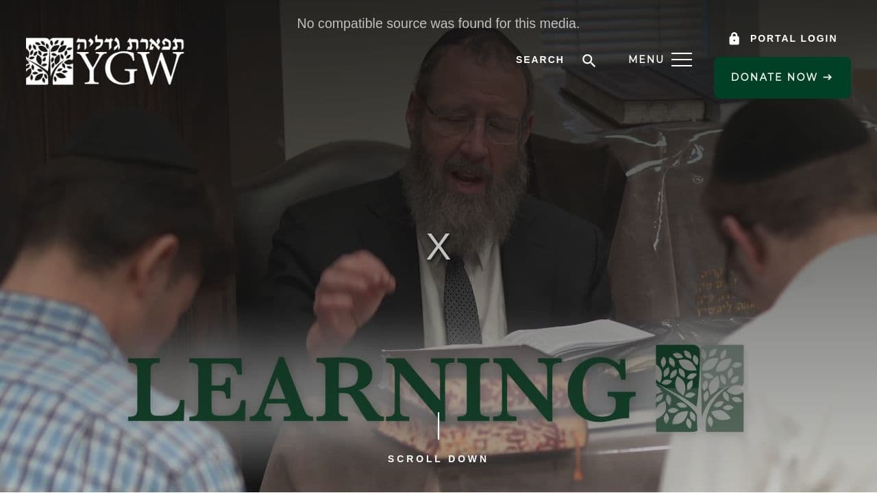 Yeshiva of Greater Washington website screenshot