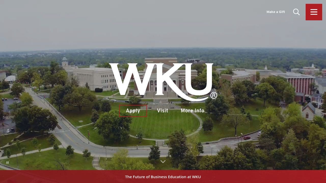 western kentucky university website screenshot