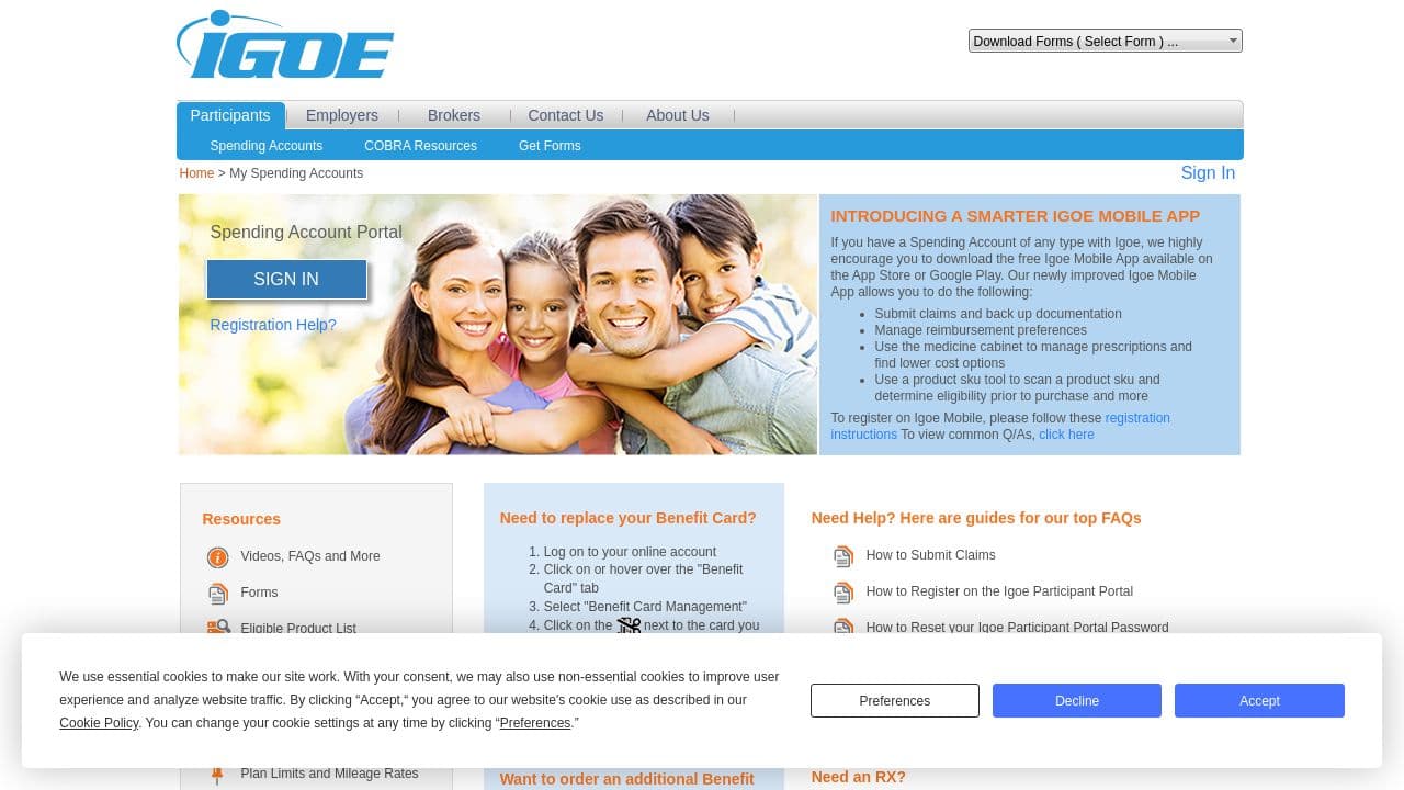 Igoe Administrative Services website screenshot