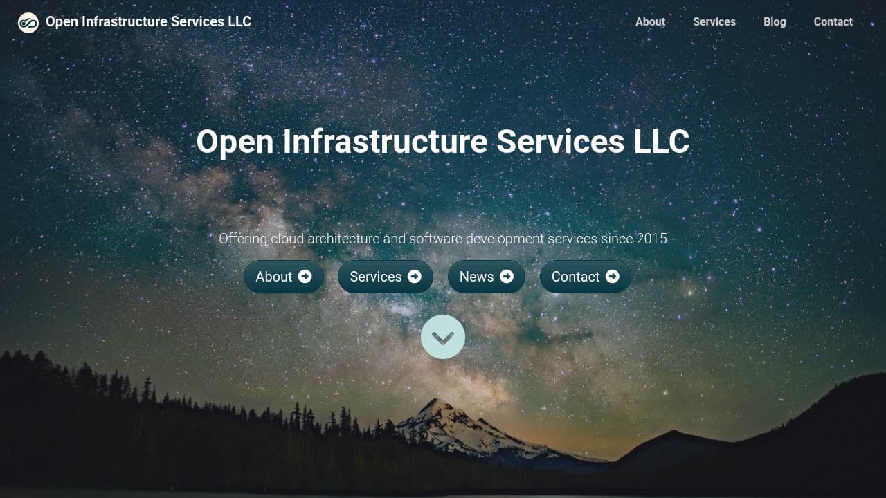Open Infrastructure Services, LLC website screenshot
