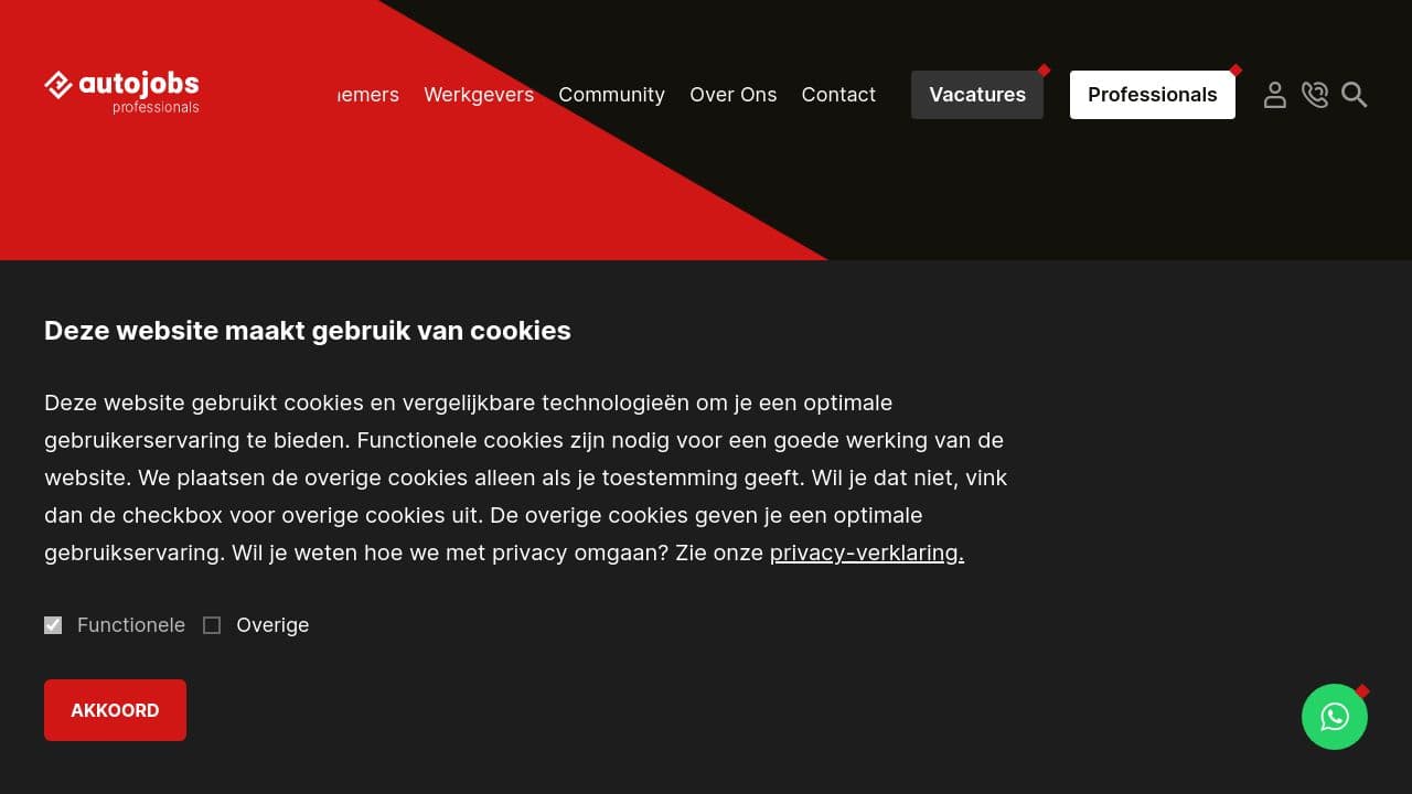 AutoJobs Professionals website screenshot