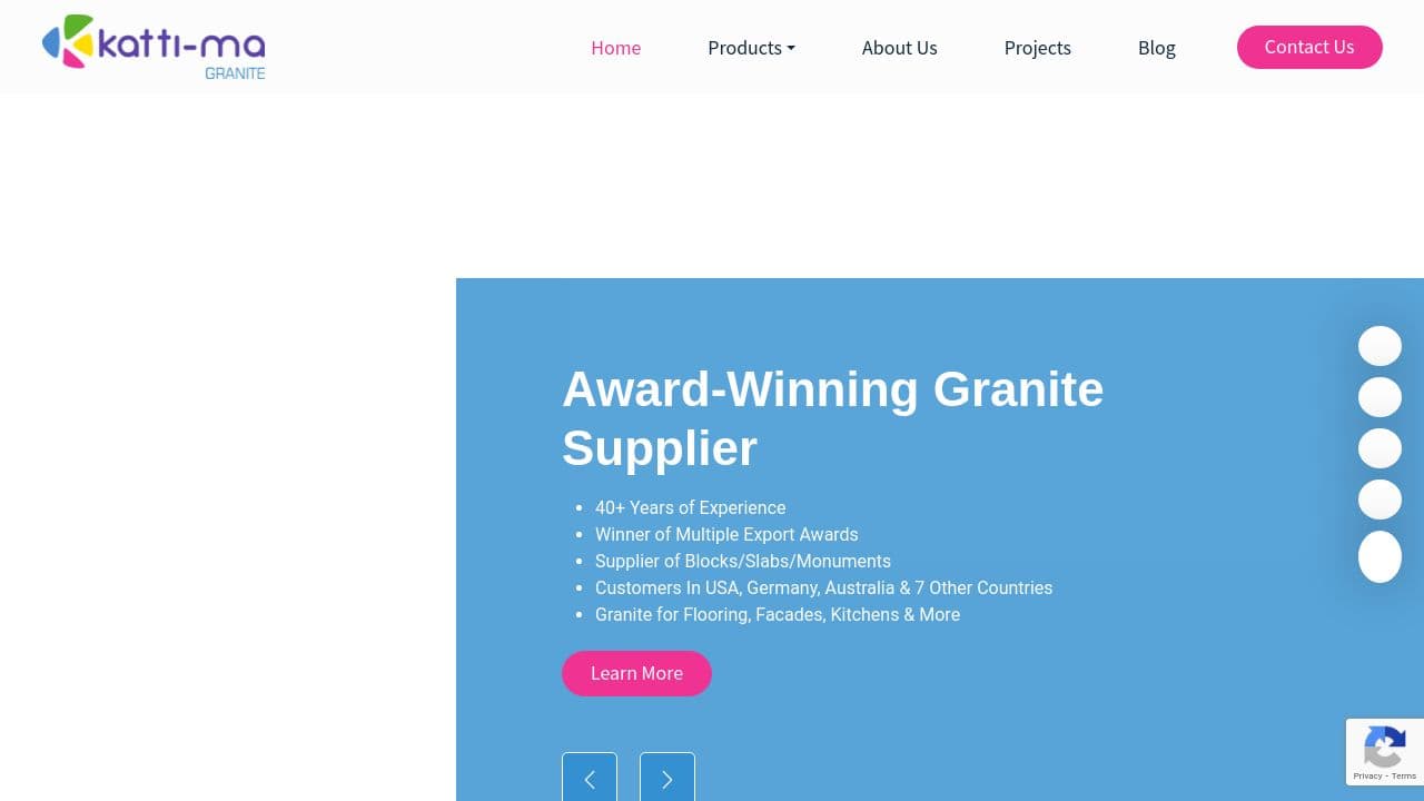 Katti-Ma Exports website screenshot