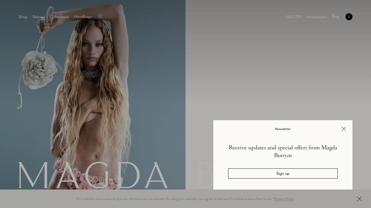 MAGDA BUTRYM website screenshot