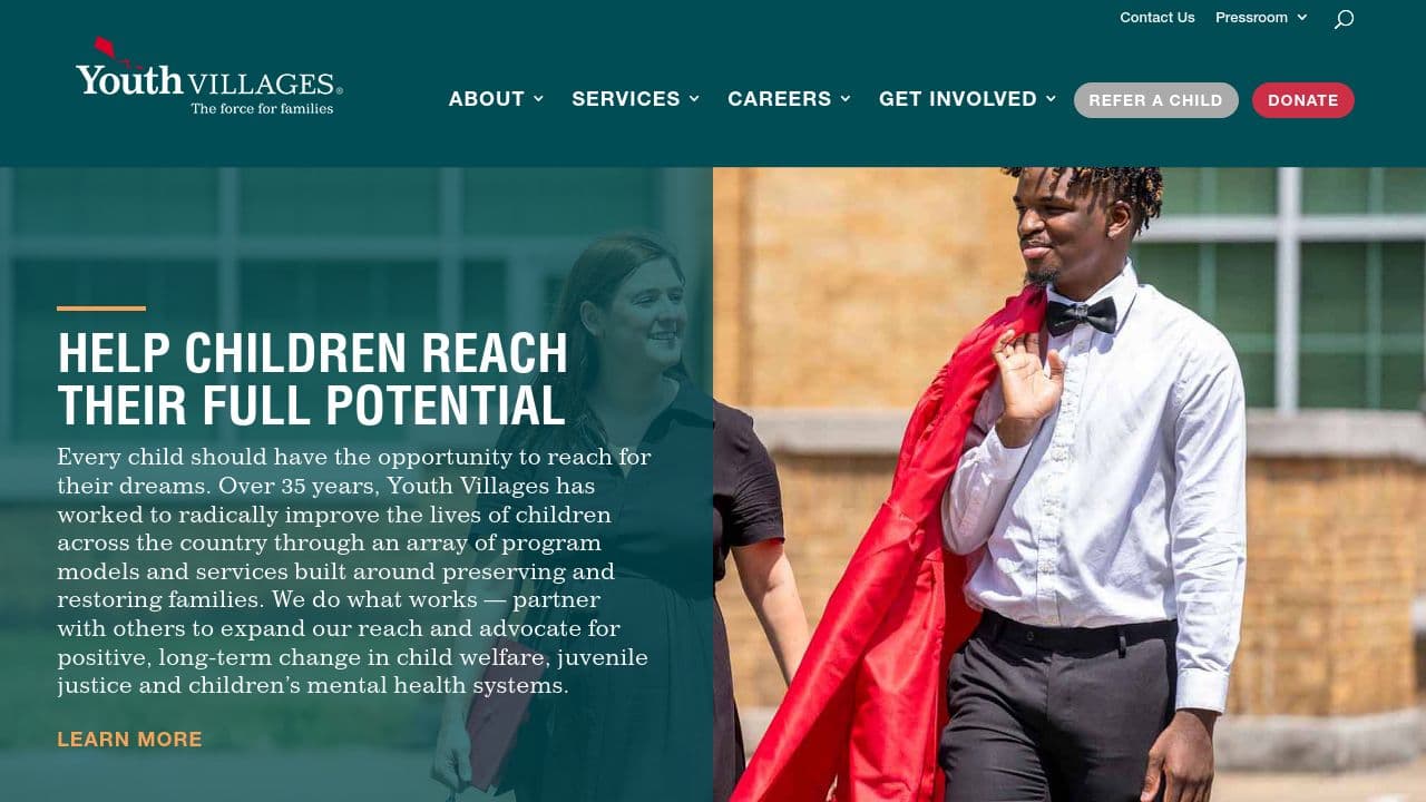 youth villages website screenshot