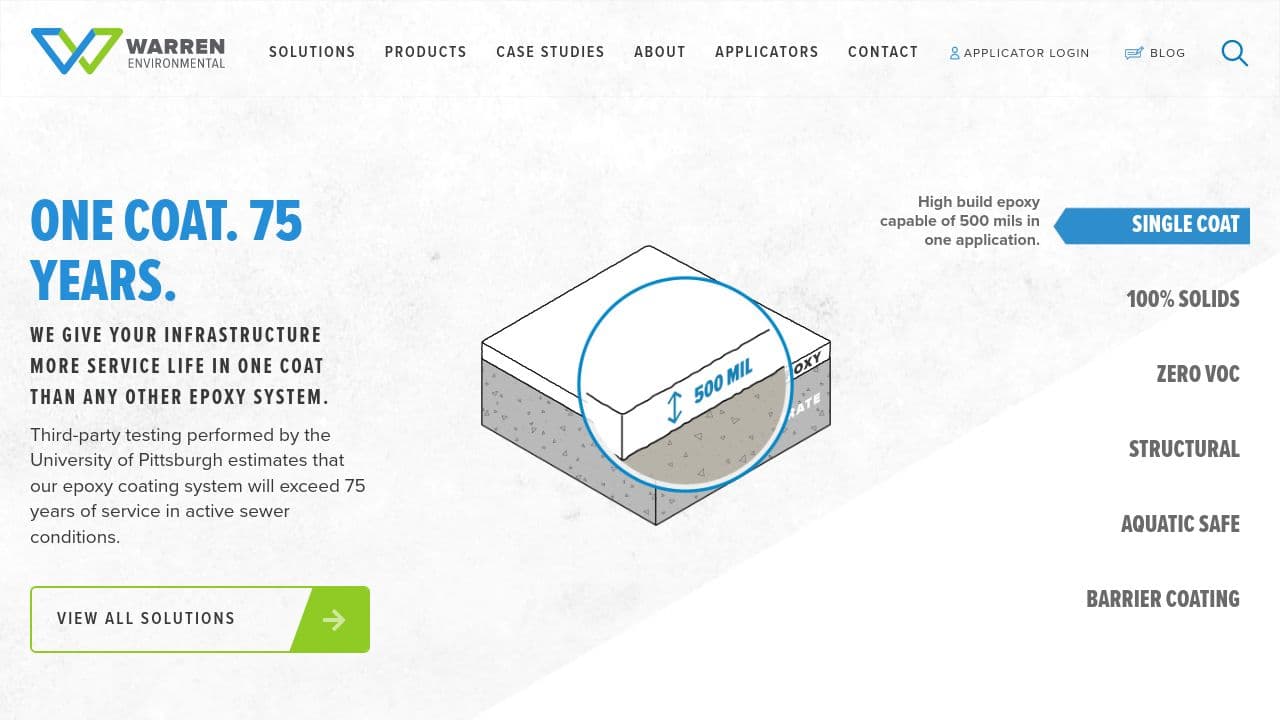 Warren Environmental website screenshot