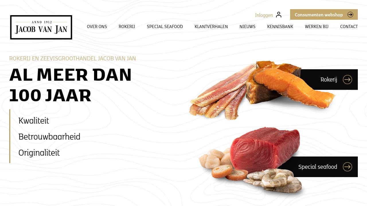 Rokerij Jacob van Jan website screenshot