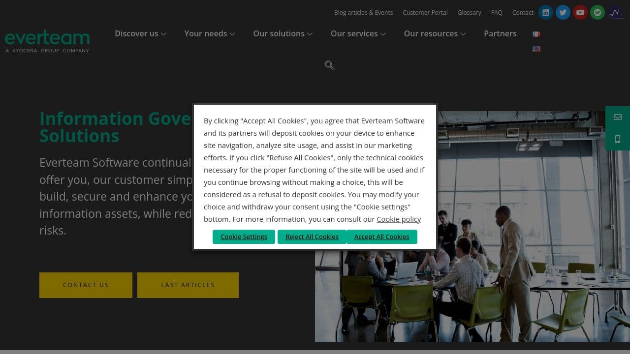Everteam Software website screenshot
