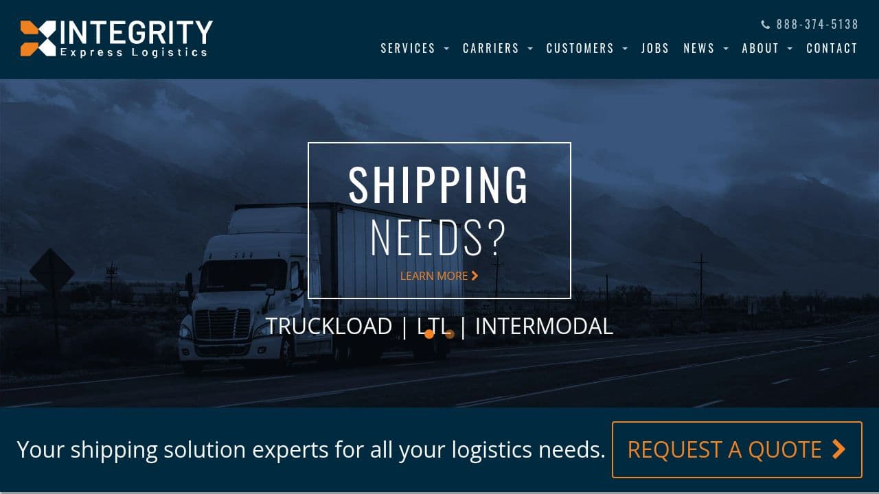 Dedicated Freight Systems Inc (Acquired by Integrity Express Logistics) website screenshot
