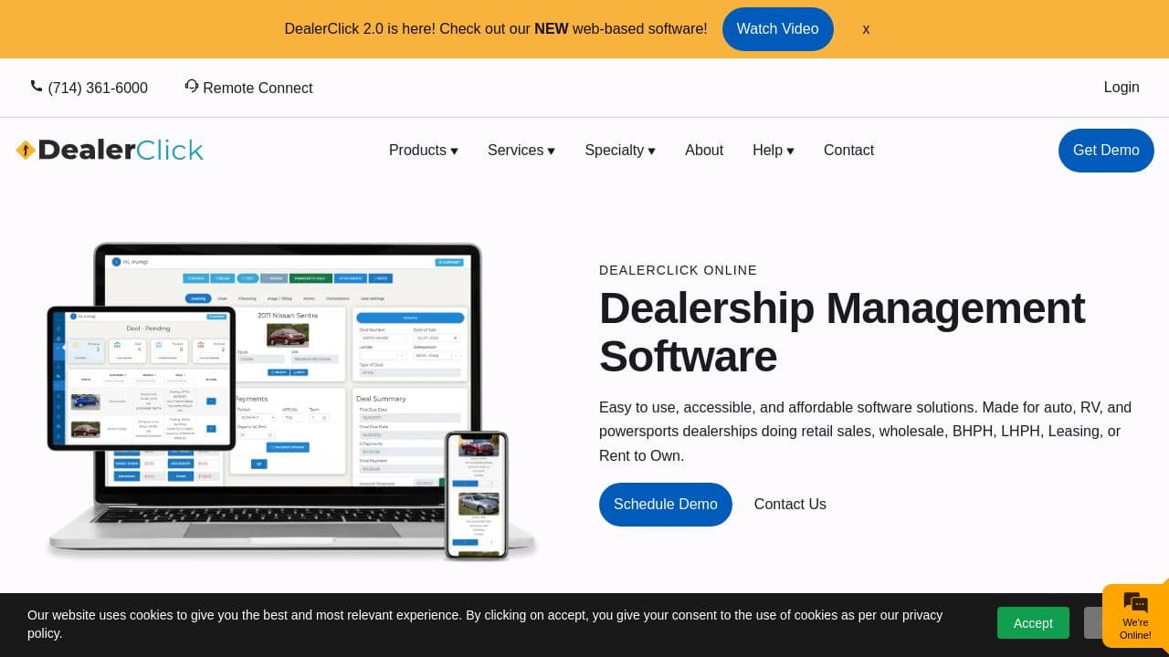 DealerClick website screenshot