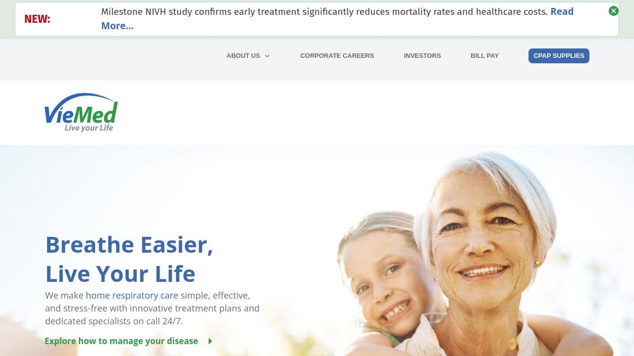 VieMed Healthcare website screenshot
